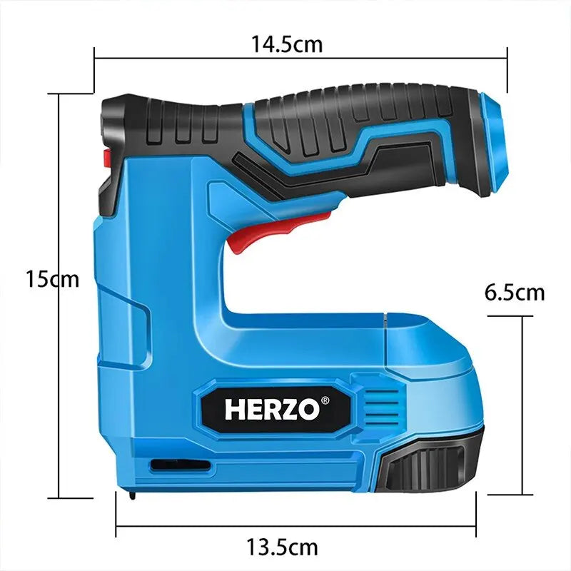 HERZO 3.7V Nail Gun Kit Cordless Portable Brad Nail Stapler Gun Tacker