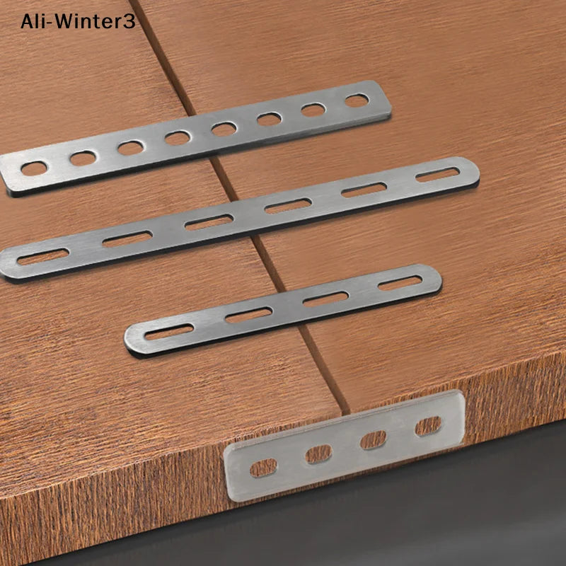 Stainless Steel Flat Corner Bracket Mending Joining Plate Repairing Fixing Connector Furniture Cabinet Shelves Brace Parts