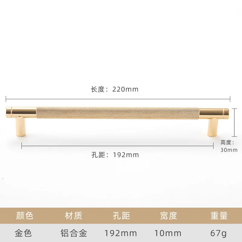 Gold Black knurled KitchenCabinet Storage Handles Home Accessories Drawer Knobs Wardrobe Cupboard Door Pulls Furniture Handles