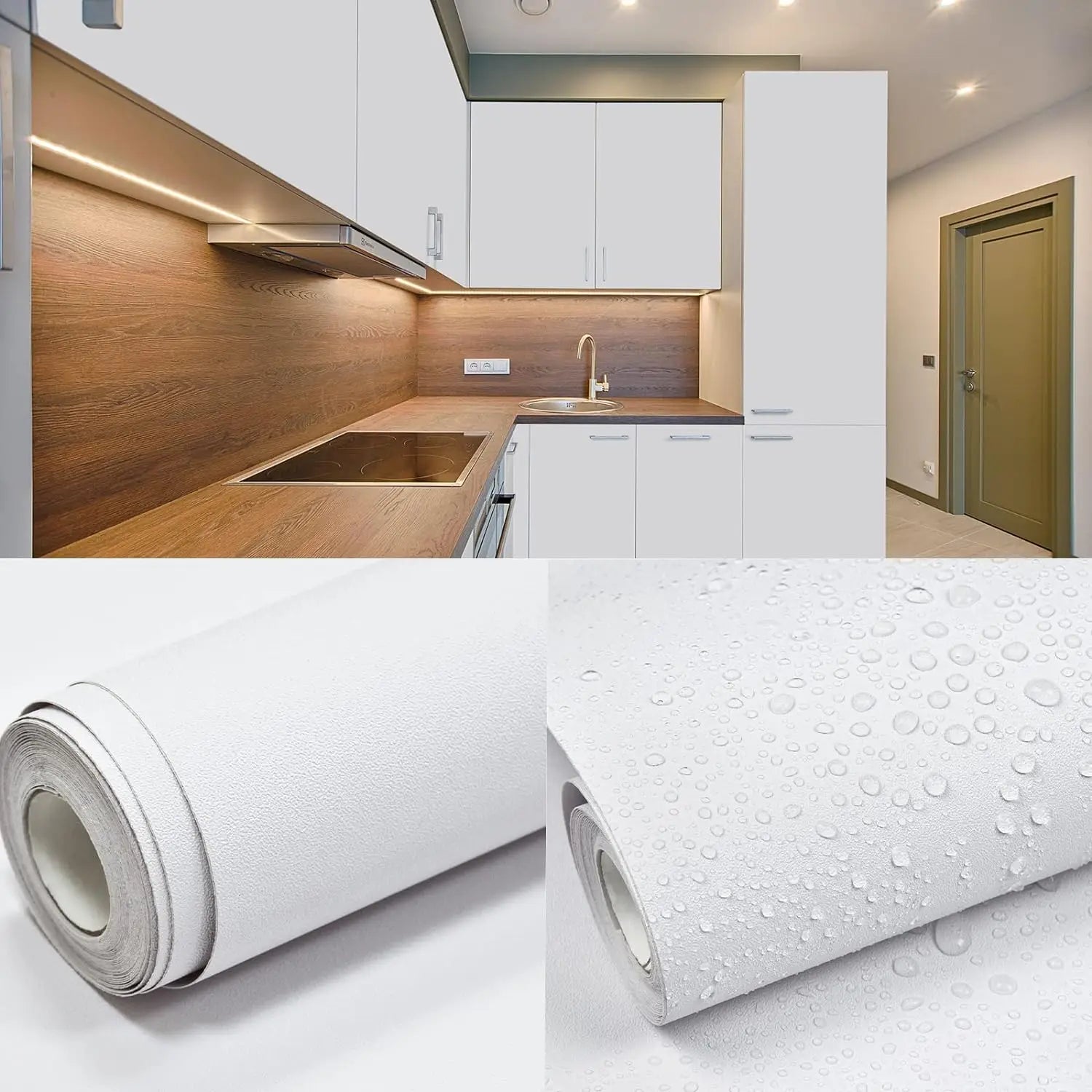 Waterpoof Matte Wallpaper white Vinyl Self-Adhesive Stickers for Wall Furniture Livingroom Contact Paper Home Decor