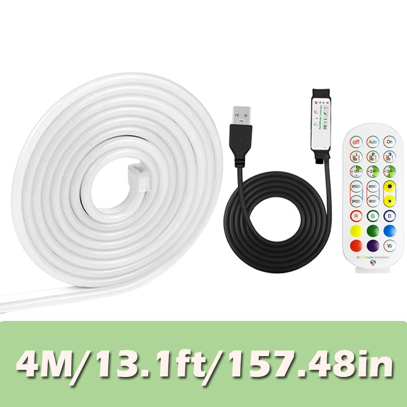 USB Neon Rope Lights,Flexible Led Rope Lights Control with App/Remote,Music Sync Gaming Neon Light Strip for Living Room Bedroom