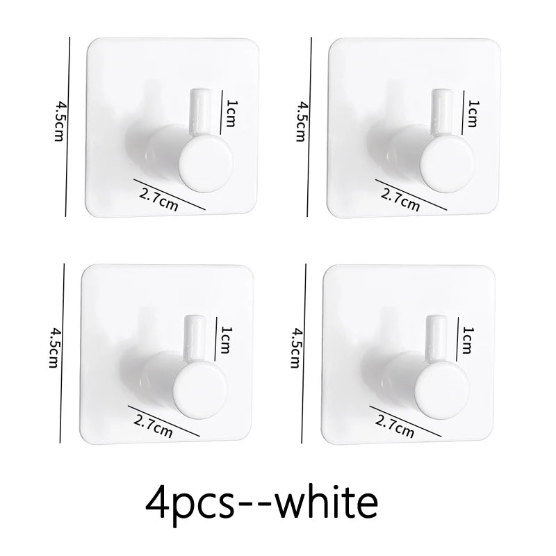 Strong Adhesive Wall Hook Sticker Hanging Coat Rack Clothes Hanger Shower Robe Hook Kitchen Bathroom Towel Hooks Holder