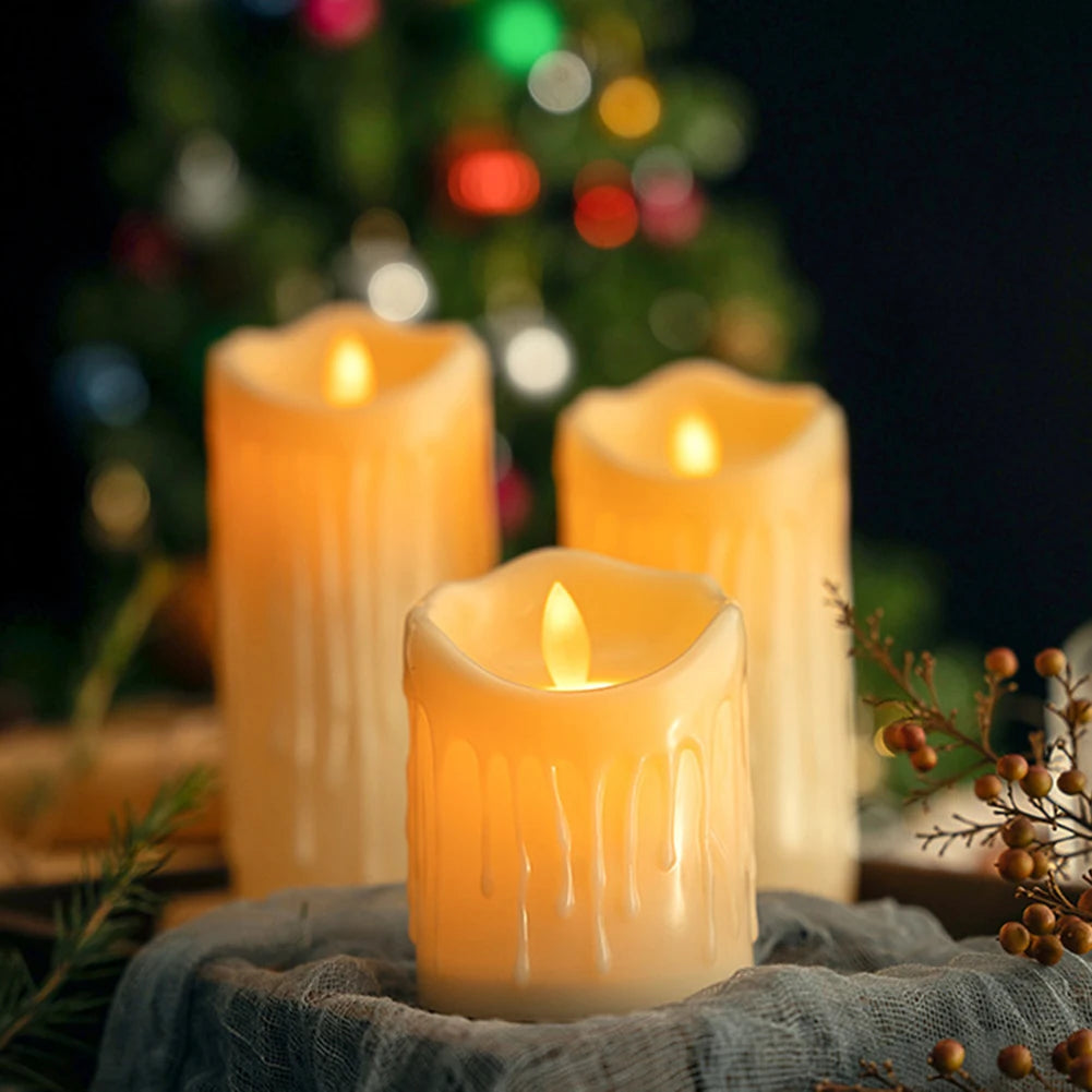 Flickering LED Flameless Candle Lights Battery Powered Electronic Candle Tea Lights Birthday Party Wedding Decoration Ornament