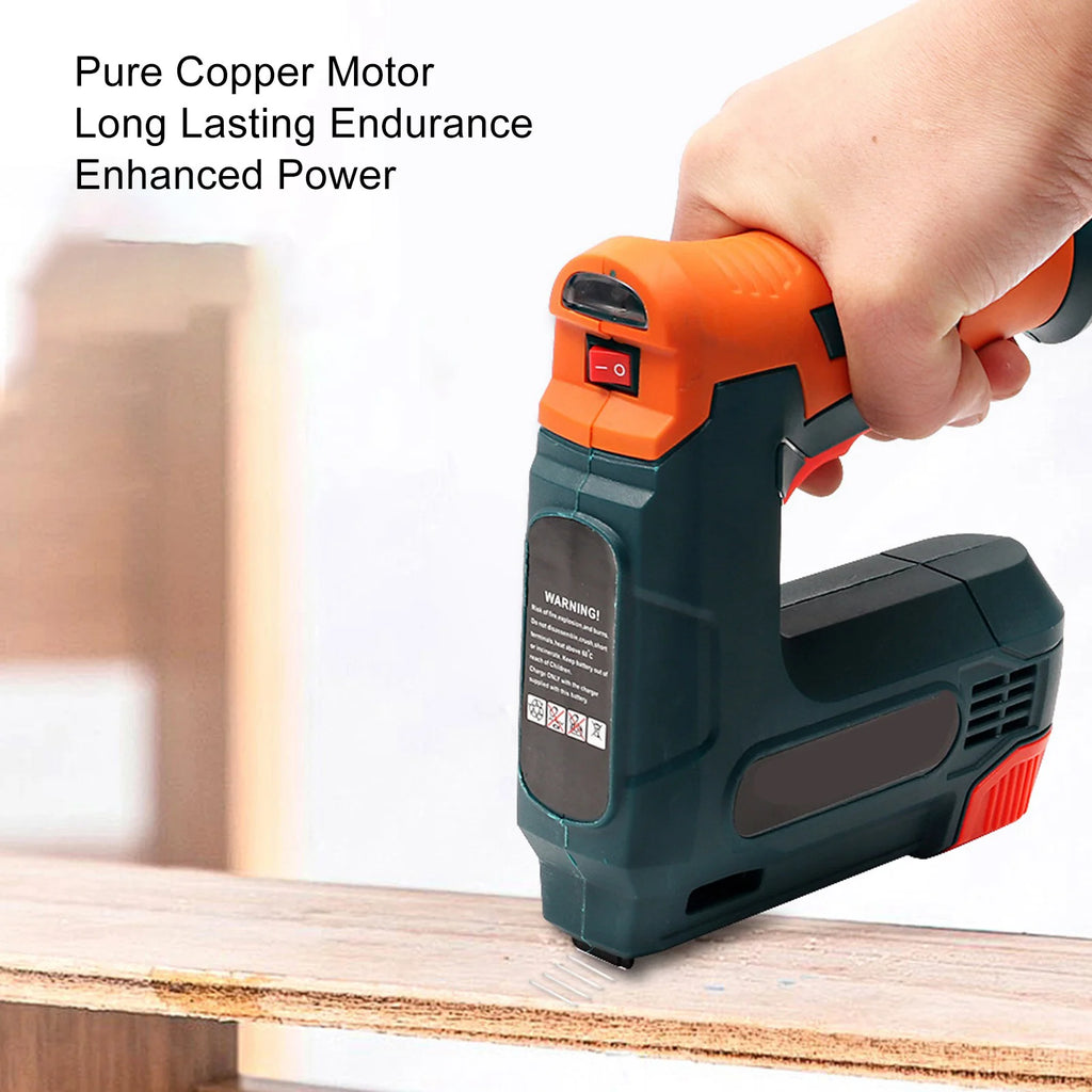 Cordless Brad Nailer Portable USB Charging Battery Powered Nail Gun for Woodworking Electric Nail Gun Battery Powered Nail Gun