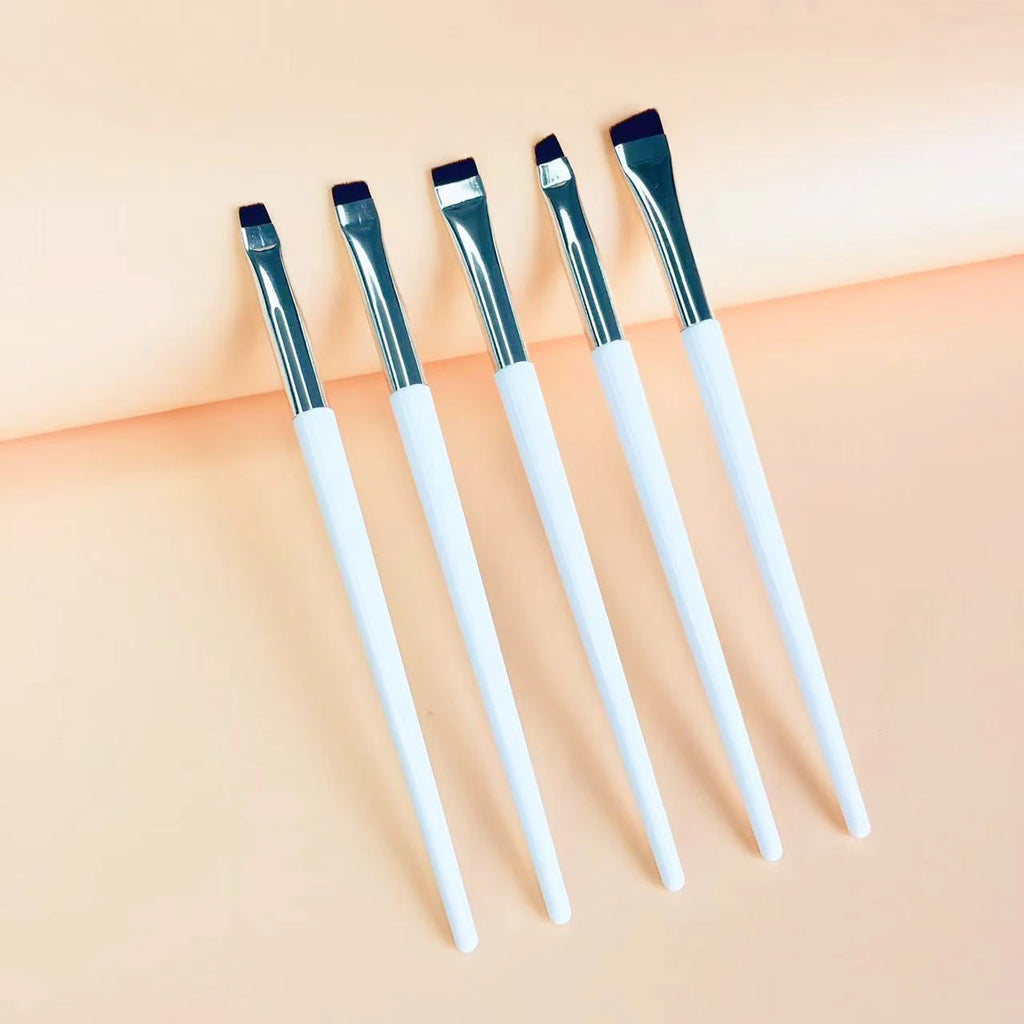 LOYBJ Thin Eyebrow Eyeliner Brush Super Fine Angled Brow Contour Brush Portable Women Eyebrow Liner Cream Cosmetic Makeup Tools