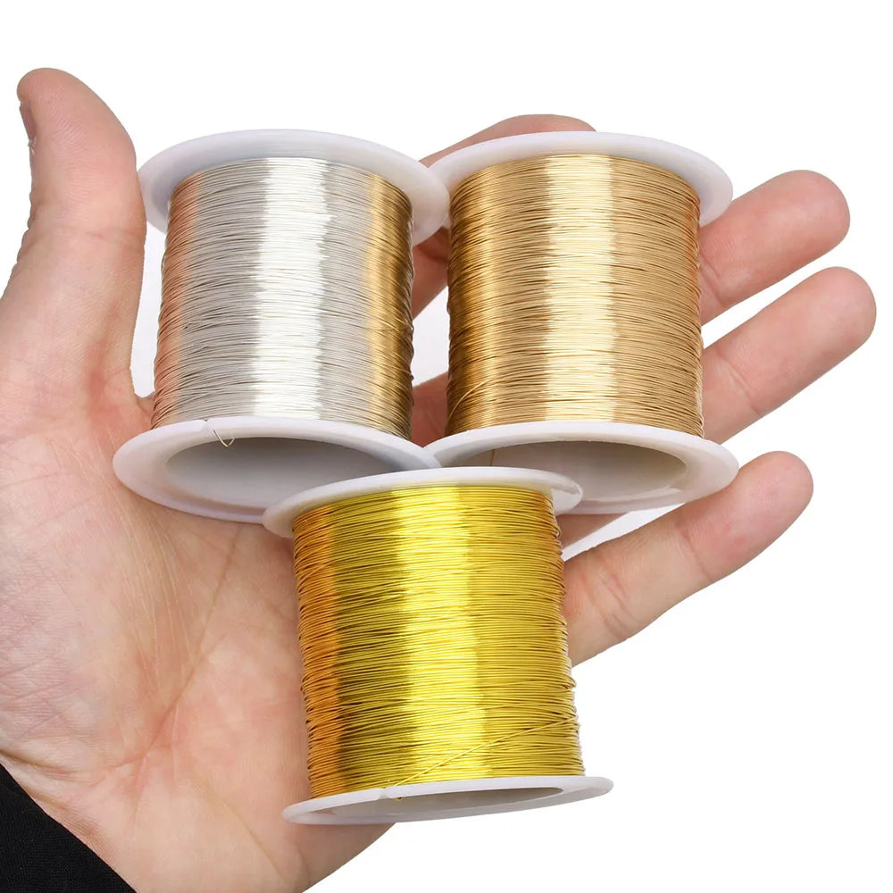 100m/328ft Fadeless Copper Clad Steel Wire Bendable Metal Sculpting Wire for Craft Floral Jewelry Making 0.3/0.4mm 2030