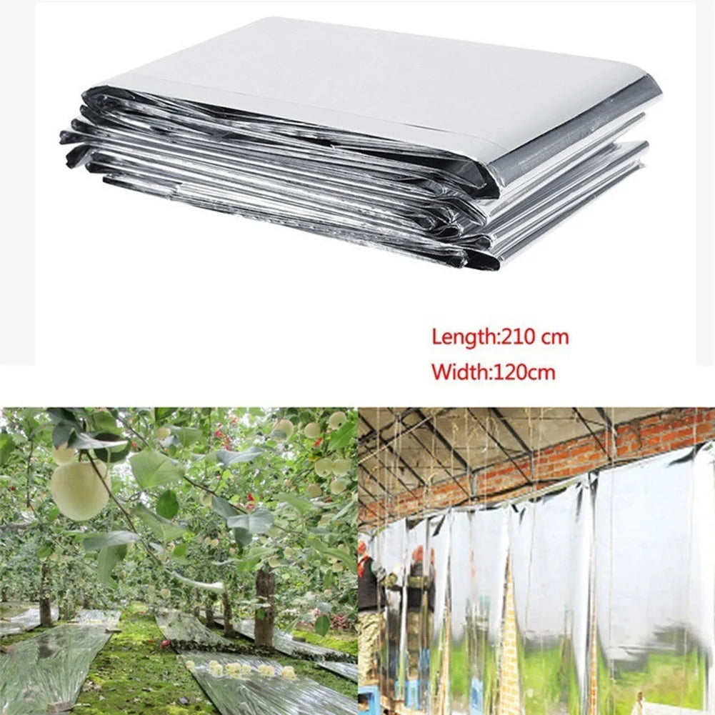 10/1PCS Silver Highly Reflective Mylar Film 210x120cm for Grow Tent Room Garden Greenhouse Farming Increase Plant Growth