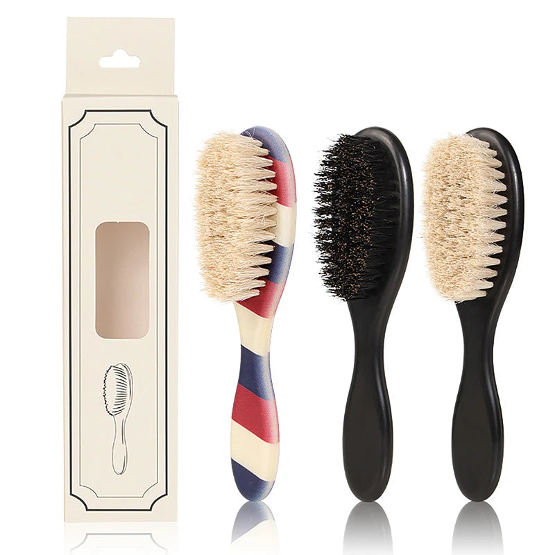1PC Wild Boar Bristles Material Dual-Purpose Beard Brush Shaving Set Barber Shop Tools Reduce Frizz Shaving Brush