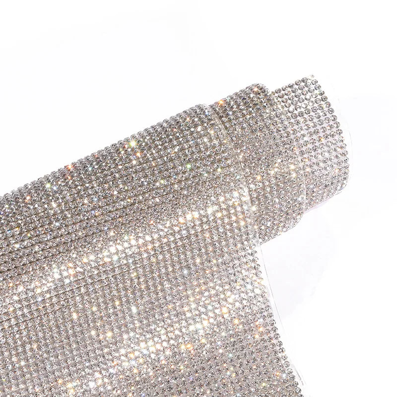 Self-adhesive Rhinestone Jewelry DIY Accessories Phone Case Shiny Diamond Ribbon Wedding Crystal Tape Sticker Car Interior Decor