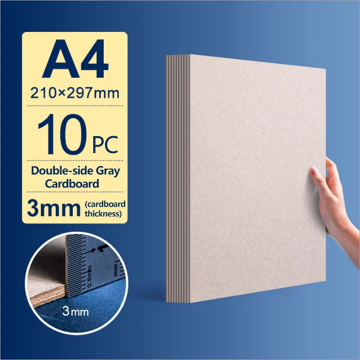 A4/A5 White Thicked Kraft Paper Hard Cardboard Diy Handmake Card Making Craft Paper Chipboard Backing Board 1/1.5/2/2.5-3mm
