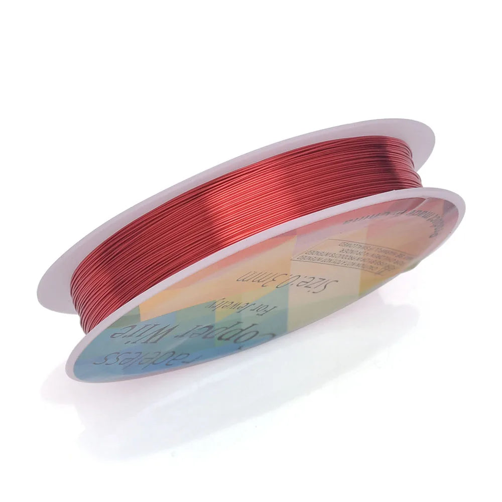 Colorfast Copper Wire For Bracelet Necklace Jewelry DIY Accessories 0.2/0.25/0.3/0.5/0.6/0.7/1.0mm Craft Beading Wire HK018