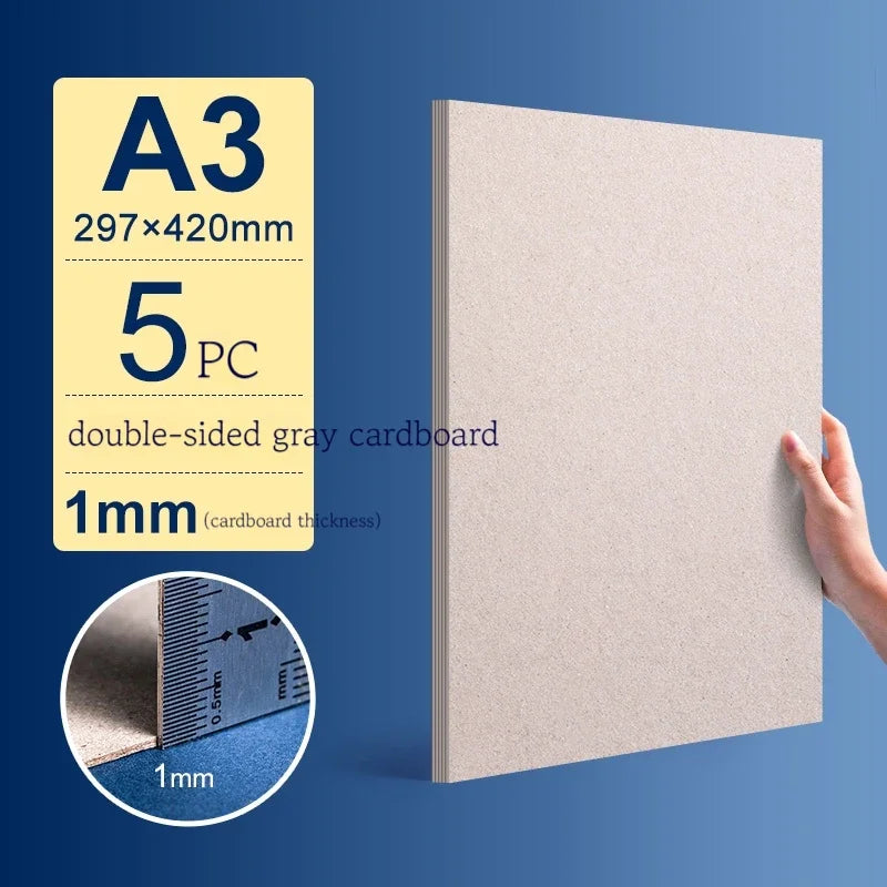 A3/A4/A5 White Thicked Kraft Paper Hard Cardboard 5/10pcs Diy Handmake Card Making Craft Paper Chipboard Backing Board 1/1.5/2mm
