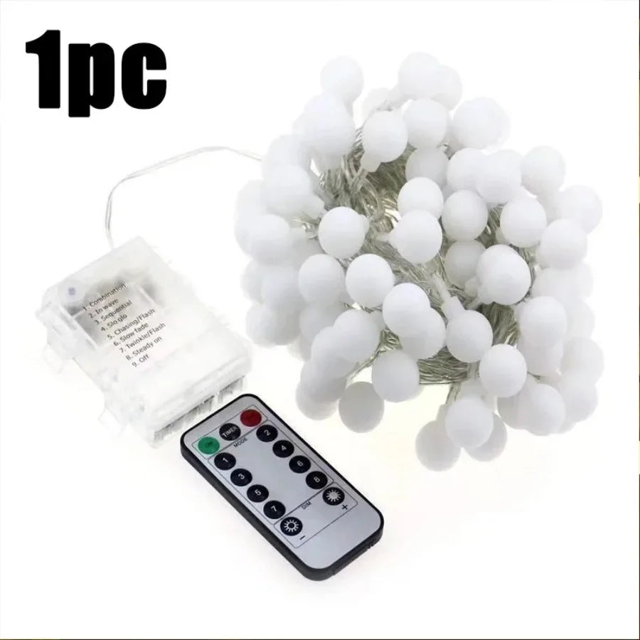 Outdoor Christmas LED String Lights, Waterproof Solar Fairy Lights for Garden, Courtyard & Patio Decoration