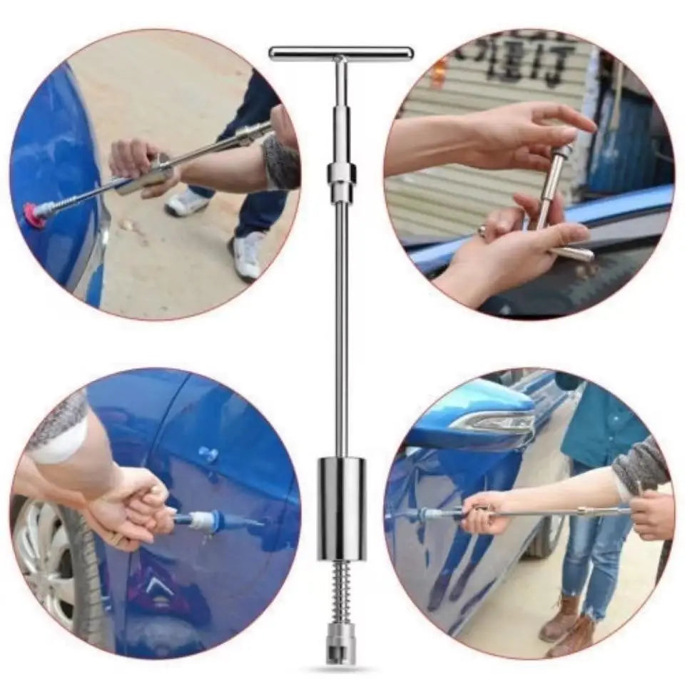 Car Dent Repair Tool Glue Gun Paintless Sheet Metal 2 in 1 T-bar Dent Repair Kit Auto Dent Remover Suction Auto Dent Puller Tool