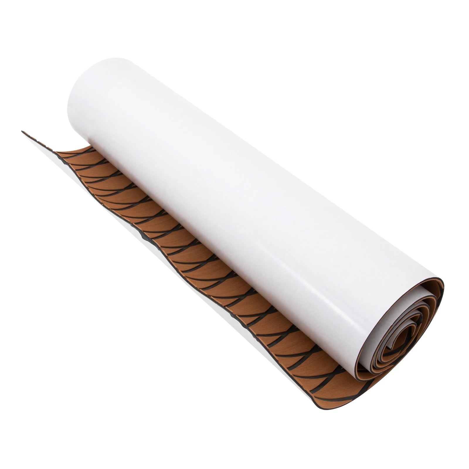 94"x35" Boat Non-Slip EVA Foam Decking Faux Teak Marine Self-Adhesive Mat for Motorboat RV Yacht Swimming Pool