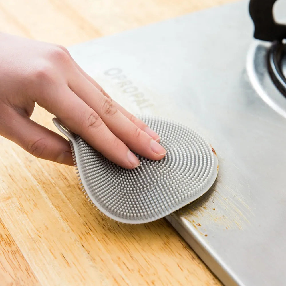 Silicone Cleaning Brush Dishwashing Sponge Multi-functional Fruit Vegetable Cutlery Kitchenware Brushes Kitchen Tools