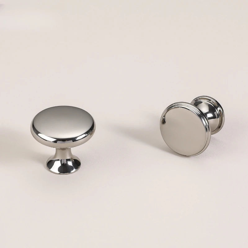 Silver cabinet door handle creative wardrobe/cabinet/drawer knobs modern minimalist single-hole door pull furniture hardware