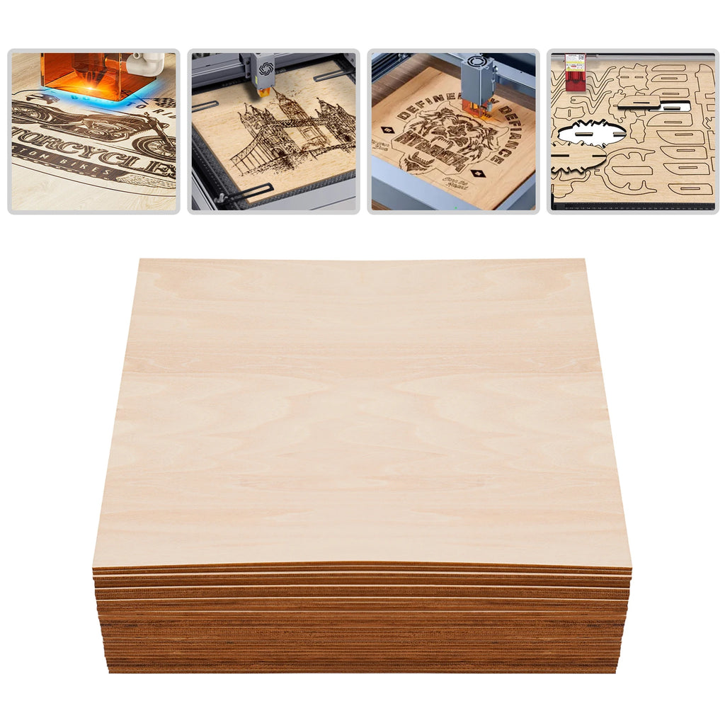 30PCS 30x30cm Basswood Sheets, 3mm Thick DIY Wood Boards, Rectangle Blank Wooden for Crafts, Laser Engraving, Home Decor