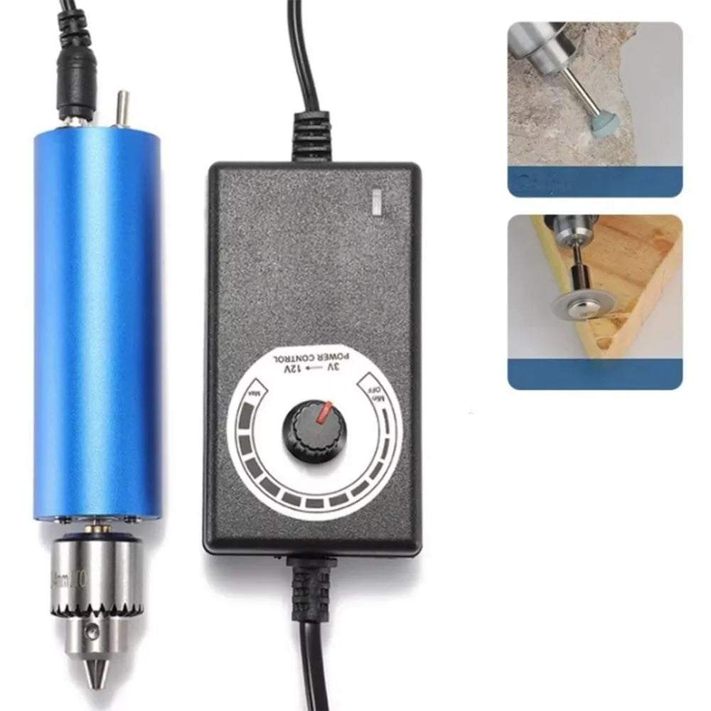 Handheld Mini Electric Grinder 13000RPM 0.3-4mm Chuck Electric Hand Drill Stepless Speed-adjustable Multifunctional