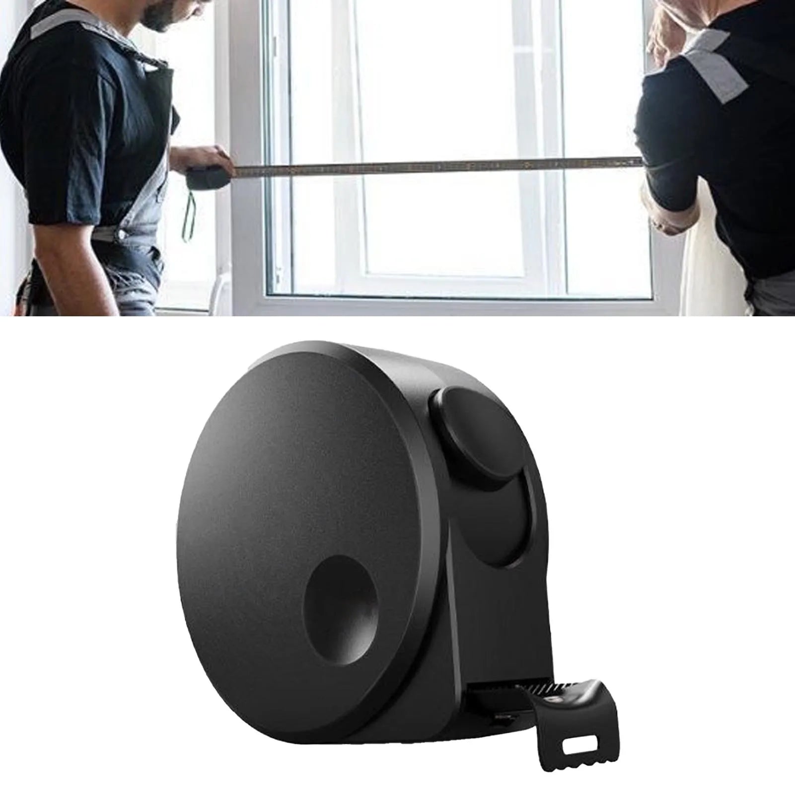 Steel Measuring Tape High Accuracy Thickened Retractable Easy Read Black Tape Measure for Home 3mx16mm