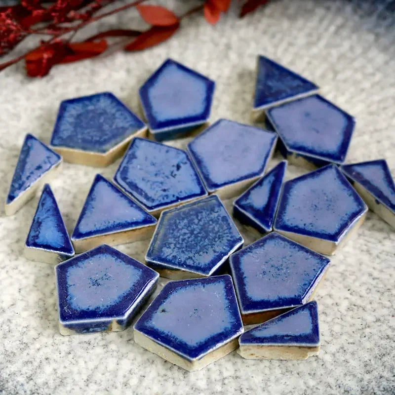 100g DIY Ceramic Mosaic Tiles Glass Mirror Handmade Ornaments Tiles Wall Crafts Colorful Crystal for Decorative Materials cerh1