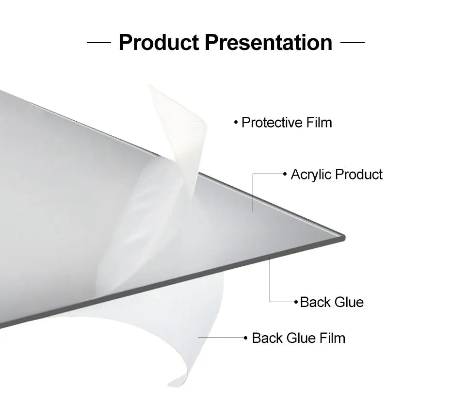 3D Mirror Wall Sticker DIY Square Acrylic Decal 2mm Full Body Wall Mirror Stickers for Bedroom Living Room Home Decor 2/4pcs