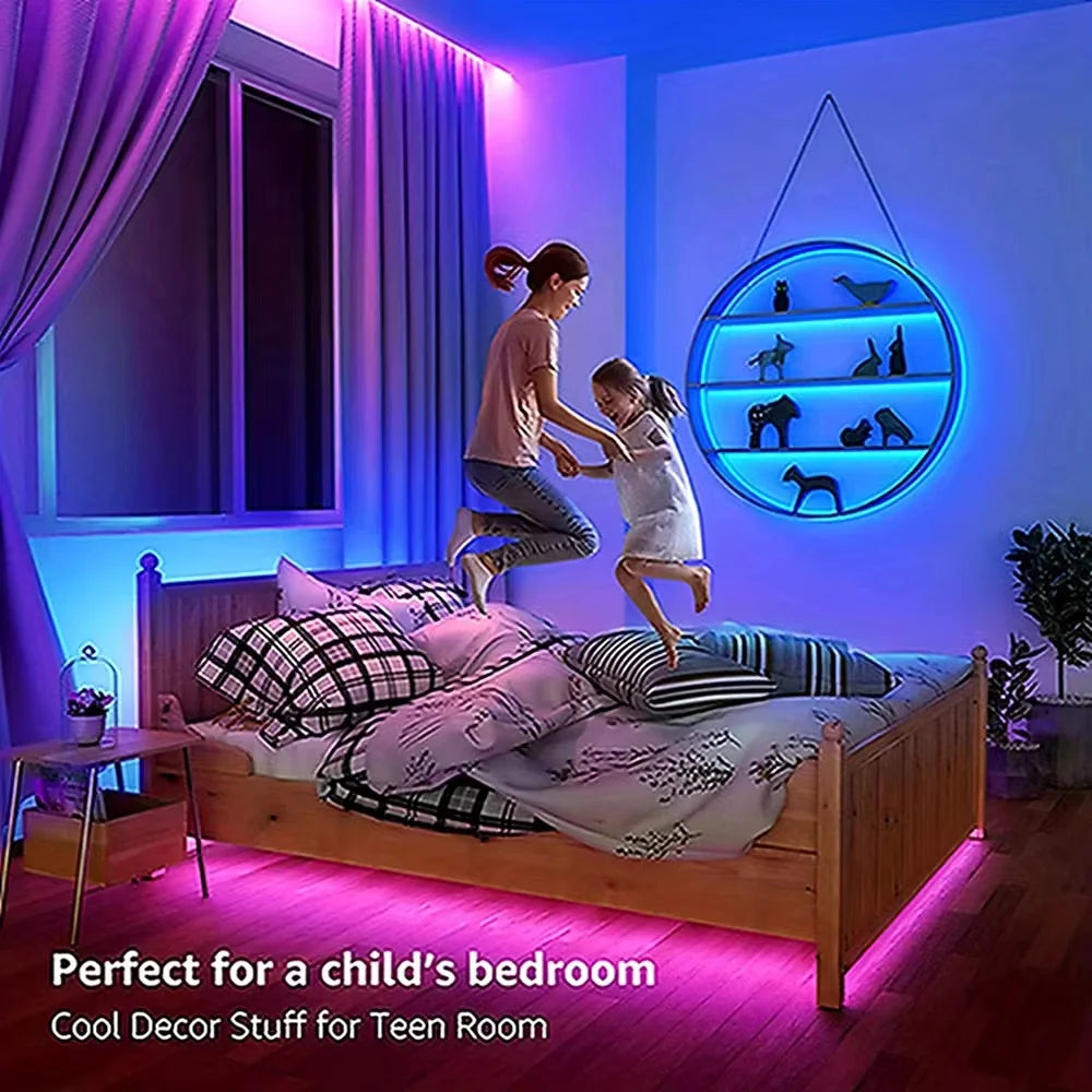 4-16ft Led Lights For Bedroom, LED Strip Lights With Remote Control RGB LED Strip, LED Lights For Room Home Party