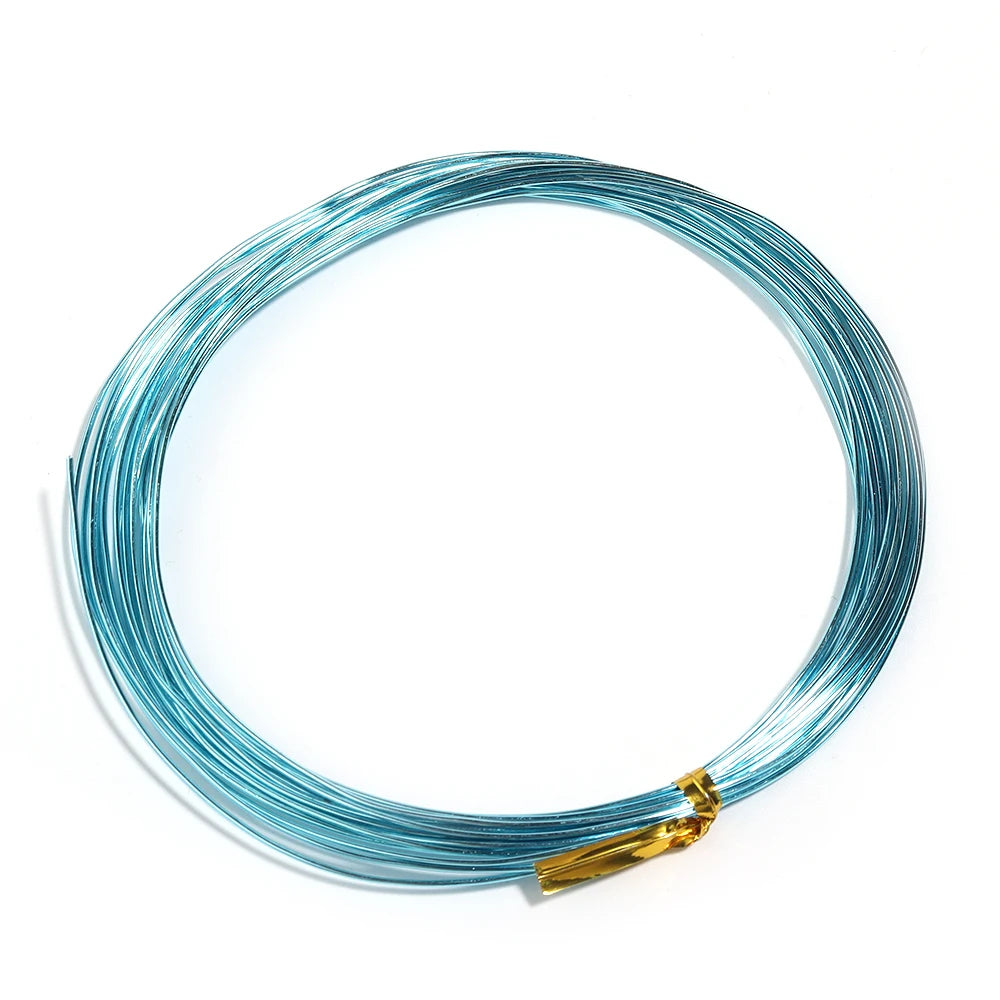 0.6-2mm Anadized Round Aluminum Wire for Jewelry Making Gold Plated Bendable Flexible Craft Metal Wire DIY Beading Floral