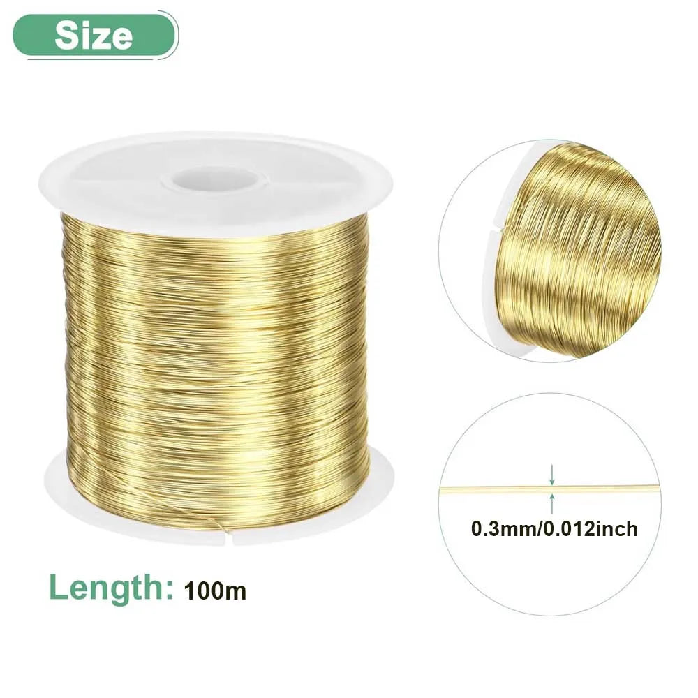 100M/Roll 0.3/0.4mm Color Metal Wire For Bracelet Necklace DIY Colorfast Beading Wire Jewelry Cord String Handcraft Making