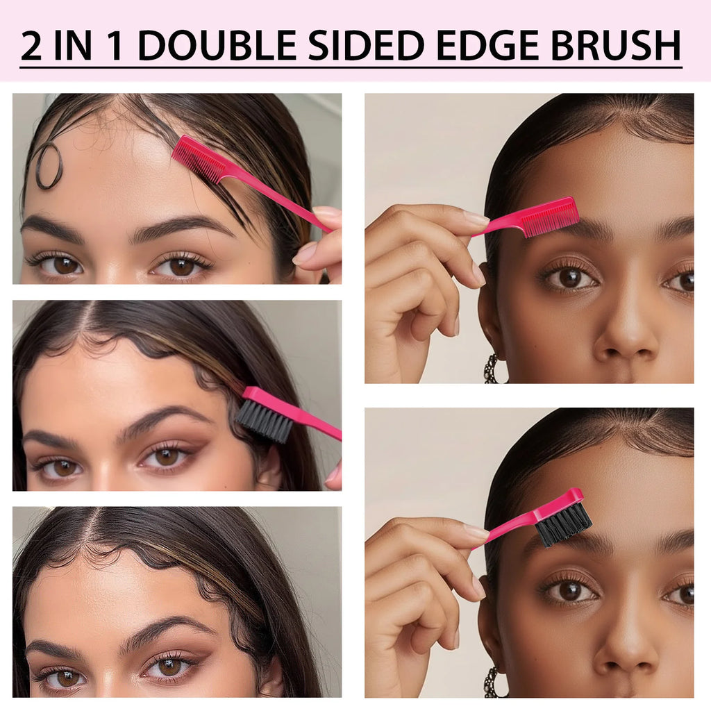Edge Control Brush for Sleek Hairline and Smooth Edges Perfect for Flyaways and Styling Gel Application Edge Control Comb
