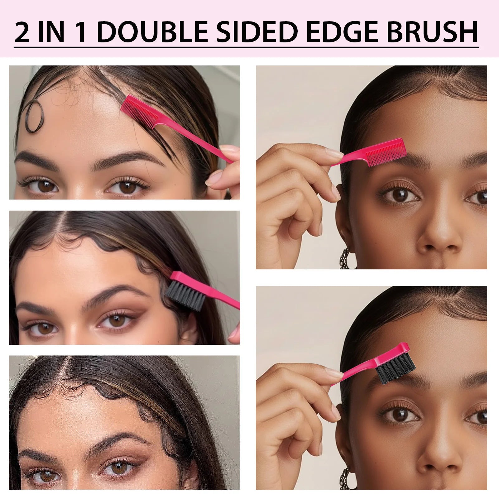 Edge Control Brush for Sleek Hairline and Smooth Edges Perfect for Flyaways and Styling Gel Application Edge Control Comb