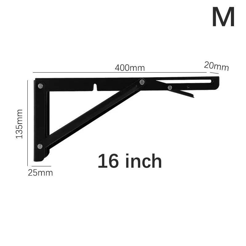 Multiple Sizes Triangle Folding Angle Bracket Heavy Support Adjustable Wall Shelves Mounted Table Shelves Home Hardware