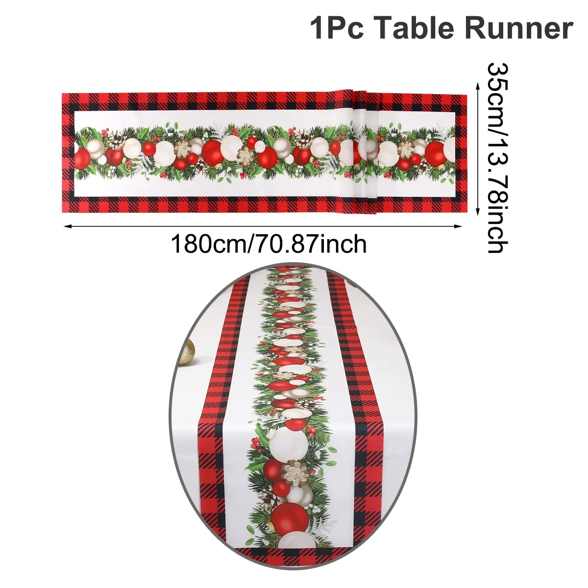 Christmas Poinsettia Table Runner Merry Christmas Decoration for Home 2025 Xmas Navidad Notal Noel Tablecloth New Year 2026 Gift