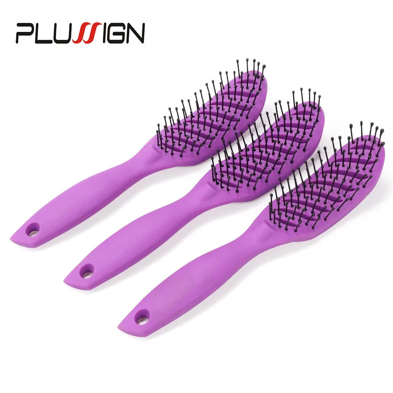 Styling Curly Hair Brush Salon Massager Comb Brush Detangling Drying Brush Anti Static Curved Vent Brush Scalp Massage Comb