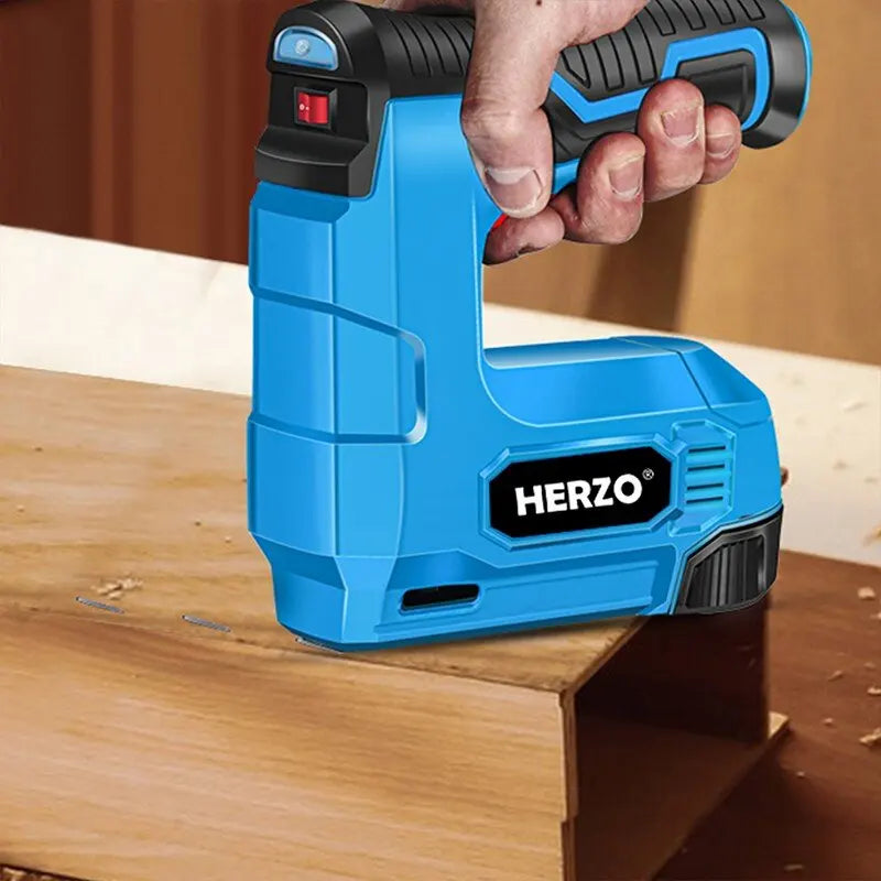 HERZO 3.7V Nail Gun Kit Cordless Portable Brad Nail Stapler Gun Tacker