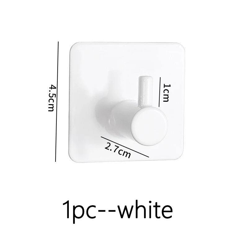 Strong Adhesive Wall Hook Sticker Hanging Coat Rack Clothes Hanger Shower Robe Hook Kitchen Bathroom Towel Hooks Holder