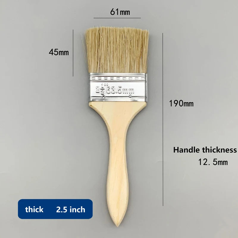 Thick-handled and thin-handled paint brushes are available. Household soft-bristled dust-removing brushes and special brushes fo
