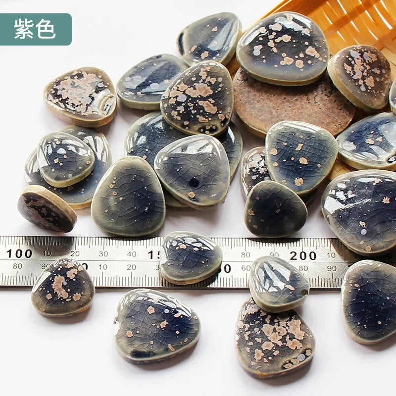 100g Ceramic Mosaic Tiles Multi Color Mosaic Piece Making Tiles for Puzzle Art DIY Craft Lamp Table Accessories Home Wall Decor