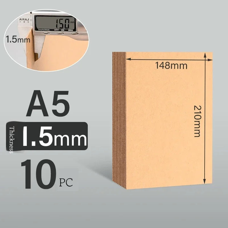 A3/A4/A5 White Thicked Kraft Paper Hard Cardboard 5/10pcs Diy Handmake Card Making Craft Paper Chipboard Backing Board 1/1.5/2mm