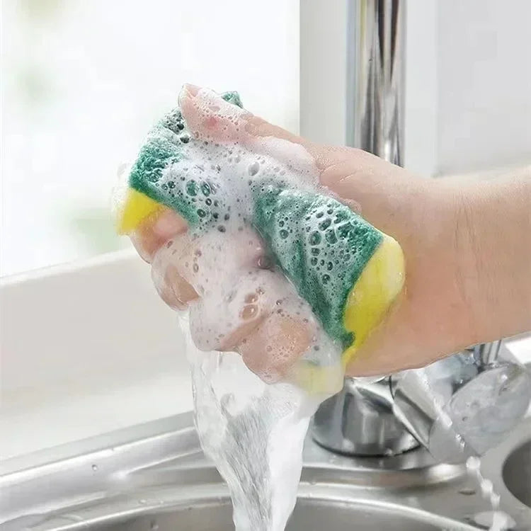 Highly Absorbent Dishwashing Sponge Kitchen Clean Rub Pot Rust Focal Stains Sponge Removing Kit Home Cleaning Brush Sponges