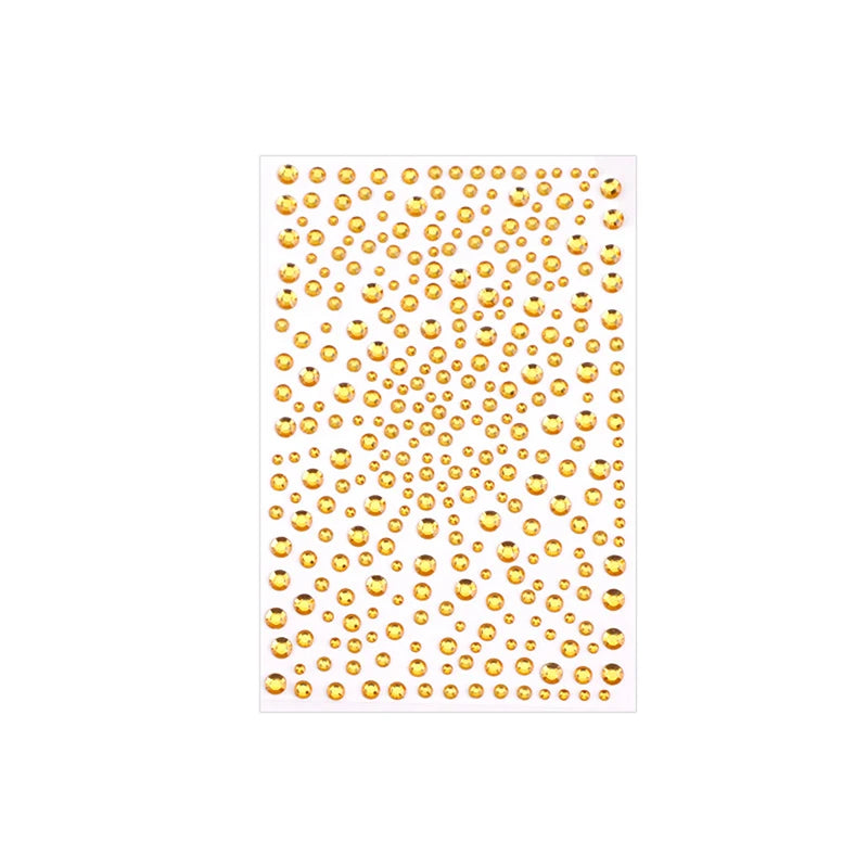 3D Rhinestone Face Stickers Sheet - Self-Adhesive Crystal Eye Gems for Party Makeup, Festival Body Jewelry & Photo  Decor