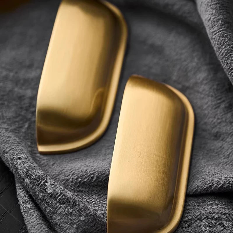 Bedroom Wardrobe Kitchen Drawer Shoe Cabinet Door Handle Gold Shell Shape Brass Handle Furniture Knob Handware Decorative Handle