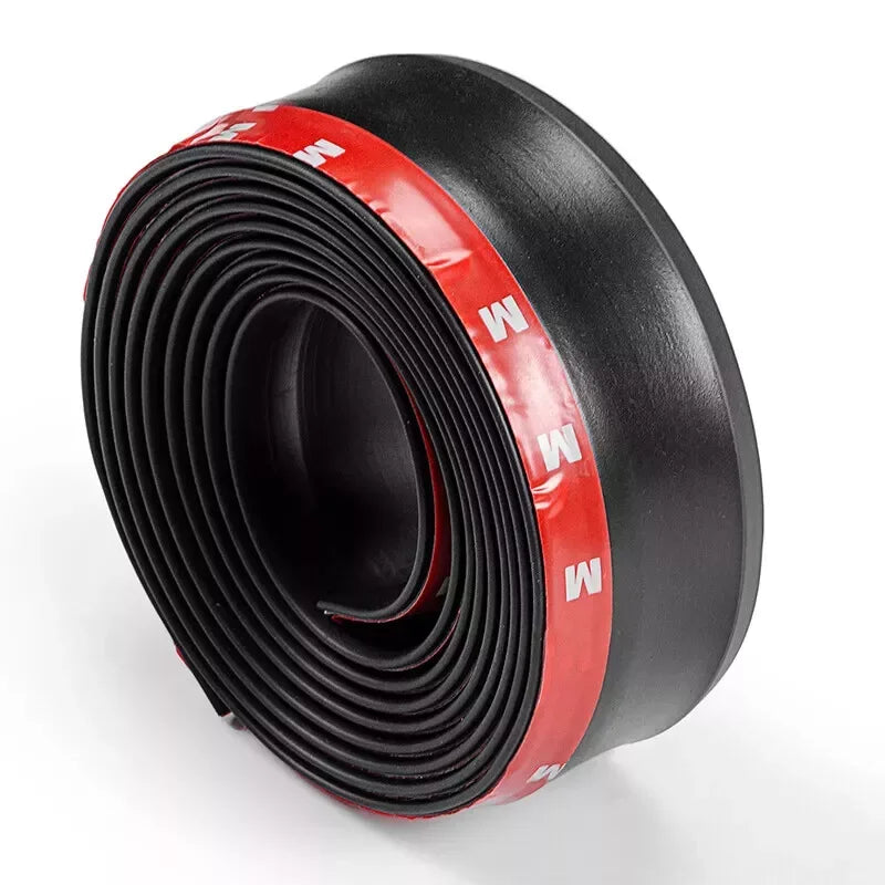 Universal Car Front Bumper Lip Splitter Spoiler Rubber Skirt Protector BodyTrim Bumper Lip Strip Car Side Lip Exterior Mouldings