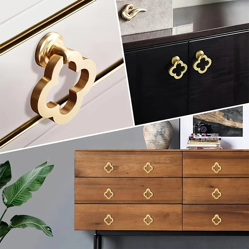 4pcs Cabinet Knobs Drawer Knobs Zinc Alloy Drawer Pulls Vanity Knobs With Screws Modern Style Decorative Handles for Doors