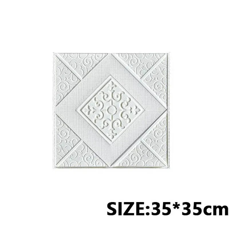 5-20Pcs 35*35cm Ceiling Wallpaper 3D Brick Waterproof Wall Stickers Foam Wall Paper Self-Adhesive Home Decor