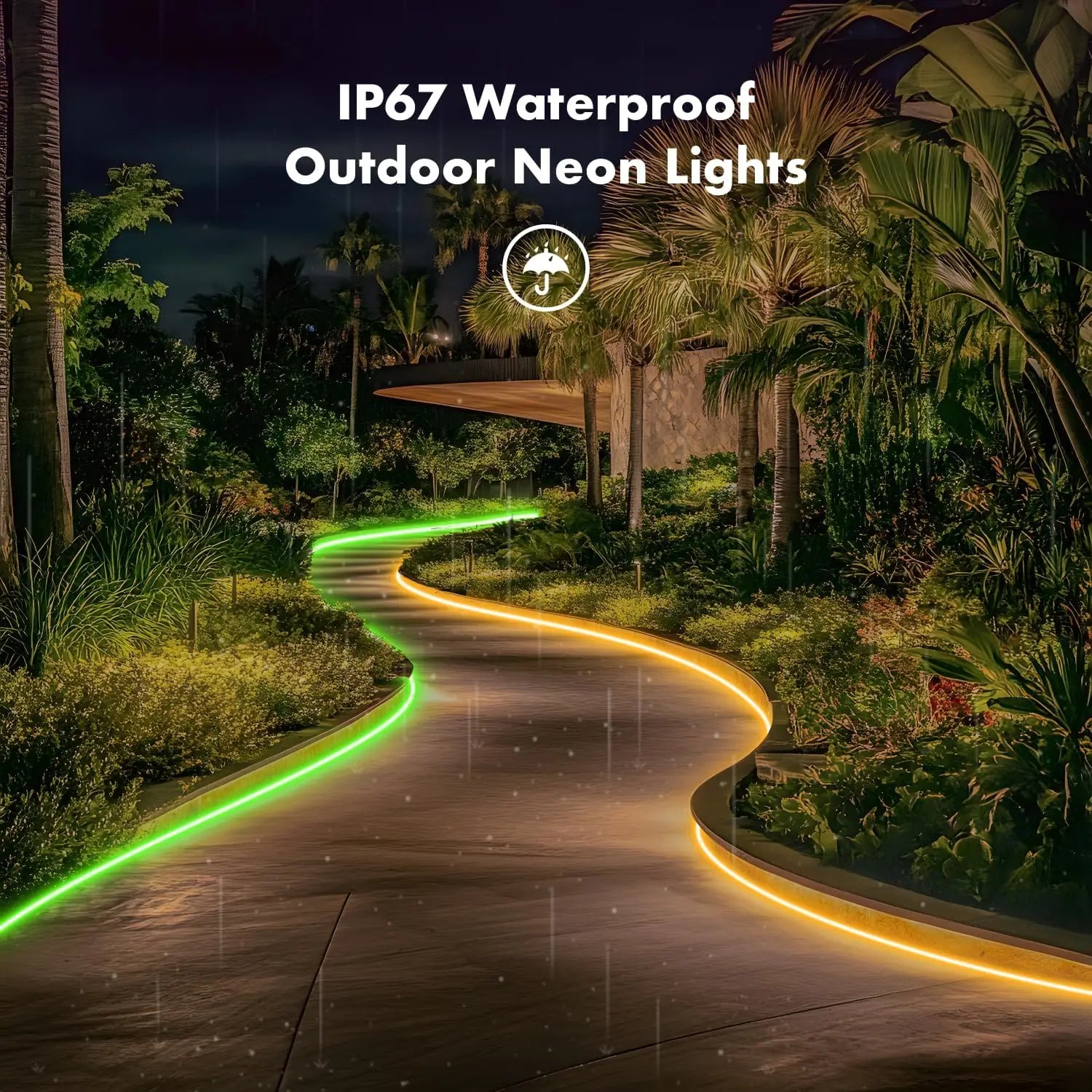 LED Neon Rope Lights 50ft RGB Strip Lights App Remote Control Music Sync Flexible Neon Strip Lights for Bedroom Outdoors Decor