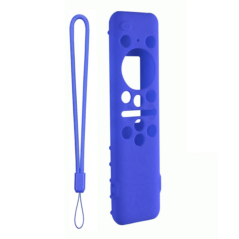Drop-Proof Shell Silicone Remote Control Cover Protector with Lanyard Shockproof Anti-Slip for Samsung 8K Neo QLED HDR Smart TV