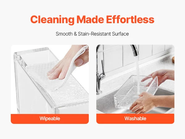 Acrylic Napkin Holder, 9.1 x 5.5 x 2.6 inch, Clear Bathroom Guest Towel Storage Tray with U-Shaped Opening, Disposable Paper