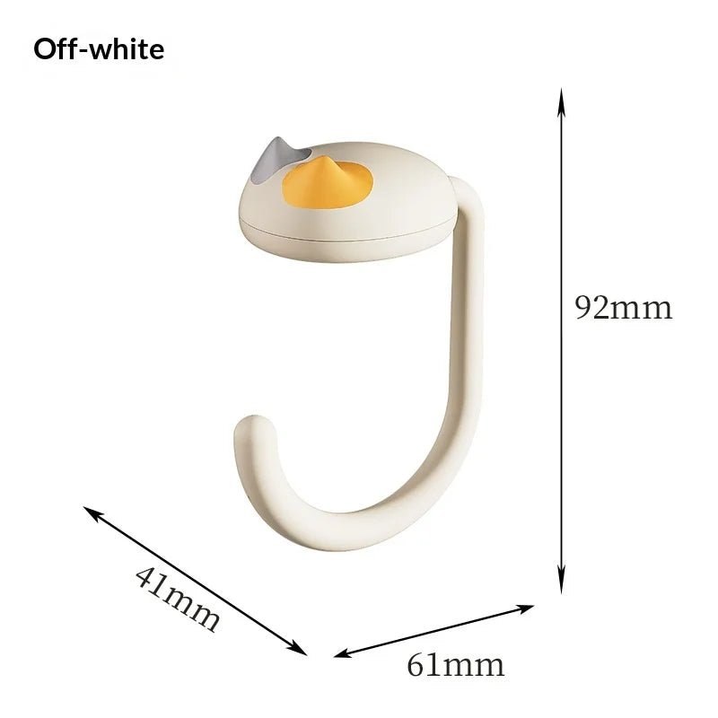 Cat Backpack Hook Desk Edge Hook Dormitory Gadget New Model with No Drilling Holes for Primary School Student Desk Side Hook.