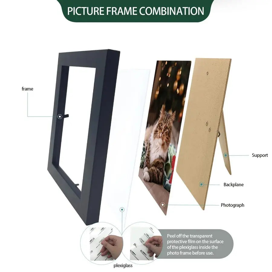 Picture Frames Bulk Set of 30 Wood Photo Frames for 4x6 Photos Wall Mounting Simple Black Photo Frames Multi Picture Frames for
